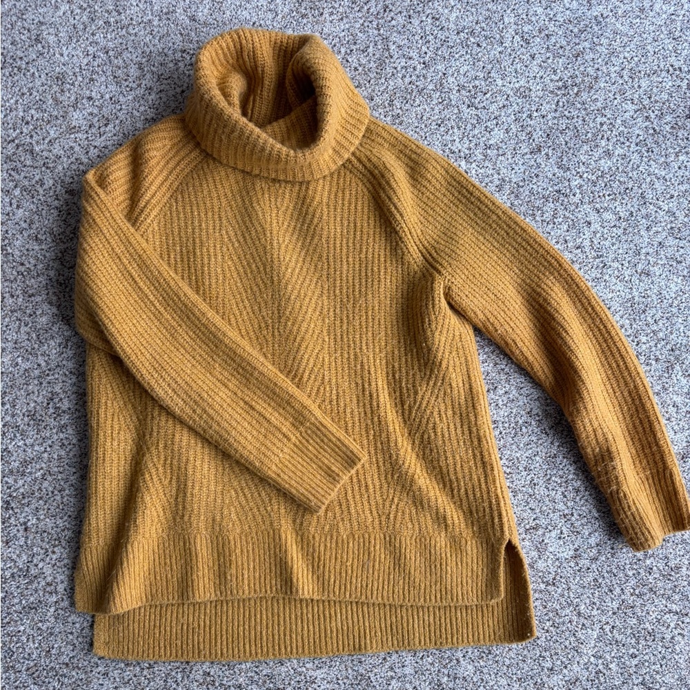 Madewell Mustard Cowl Neck Sweater